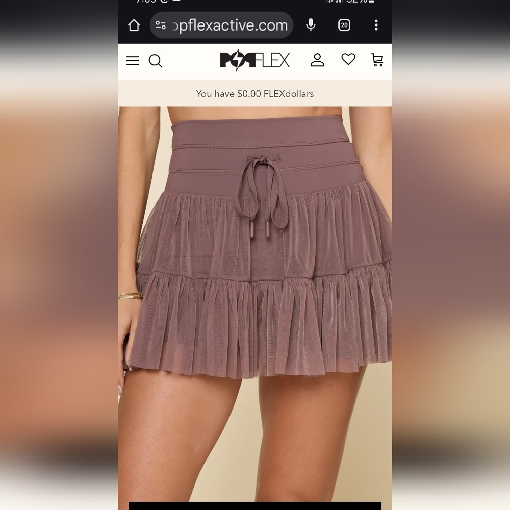 POPFLEX Viral Tiered PIROUETTE SKORT